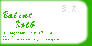 balint kolb business card